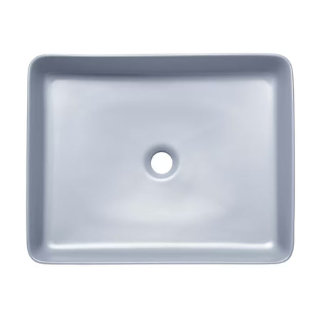 Matowobiałe ceramiczne umywalka nablatowa  SAT Infinitio 50x40 cm bez przelewu