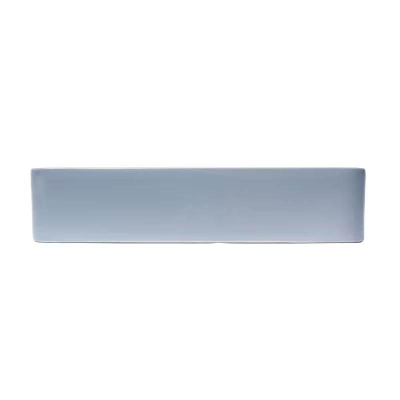 Matowobiałe ceramiczne umywalka nablatowa  SAT Infinitio 50x40 cm bez przelewu