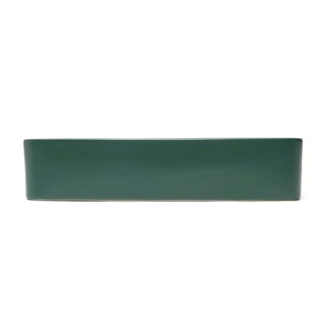 SAT Infinitio ceramiczna umywalka nablatowa  50x40 cm w ciemnozielonym macie bez przelewu.