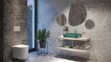 SAT Infinitio ceramiczna umywalka nablatowa  50x40 cm w ciemnozielonym macie bez przelewu.