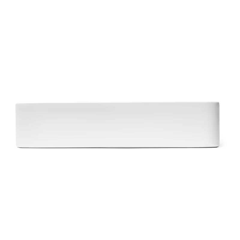 Matowobiałe ceramiczne umywalka nablatowa  SAT Infinitio 50x40 cm bez przelewu
