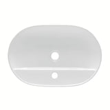 Biała ceramiczna owalna umywalka nablatowa  SAT Infinitio 60 x 40 cm bez przelewu z otworem pro baterię