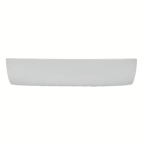 Biała ceramiczna owalna umywalka nablatowa  SAT Infinitio 60 x 40 cm bez przelewu z otworem pro baterię
