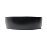 Matowoczarna ceramiczna umywalka nablatowa  SAT Infinitio 60x40 cm bez przelewu z otworem na baterię pro