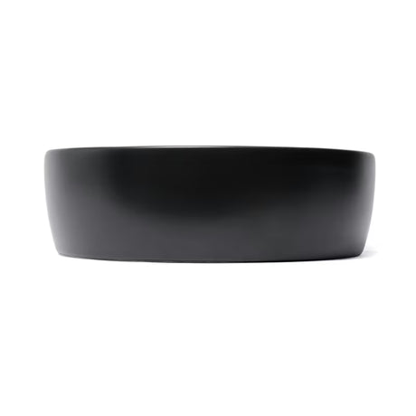 Matowoczarna ceramiczna umywalka nablatowa  SAT Infinitio 60x40 cm bez przelewu z otworem na baterię pro