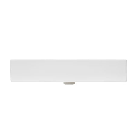 Biała ceramiczna umywalka wisząca SAT Infinitio 60,5x46,5 cm z przelewem i centralnym otworem pro na baterię.