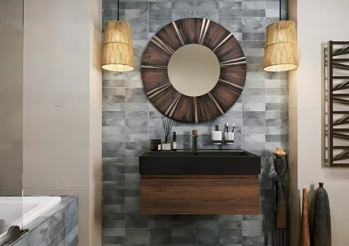 Ceramiczna umywalka SAT Infinitio 60,5 x 46,5 cm, czarny mat, z przelewem