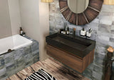 Ceramiczna umywalka SAT Infinitio 60,5 x 46,5 cm, czarny mat, z przelewem