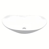 Biała ceramiczna umywalka nablatowa  SAT Infinitio 61,5 x 36 cm bez przelewu