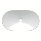 Biała ceramiczna umywalka nablatowa  SAT Infinitio 61,5 x 36 cm bez przelewu