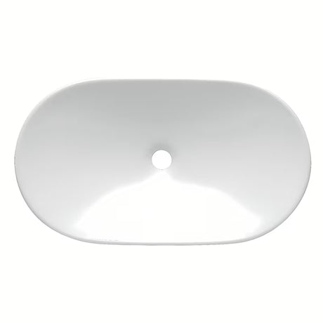 Biała ceramiczna umywalka nablatowa  SAT Infinitio 61,5 x 36 cm bez przelewu