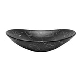 Umywalka nablatowa  SAT Infinitio bez przelewu w czarnym macie z dekorem marmuru 61,5x36 cm