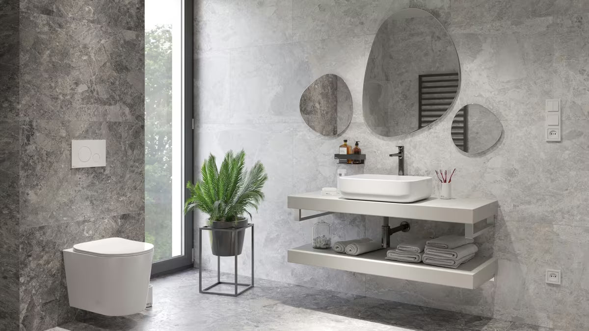 Zestaw WC podtynkowy SAT Infinitio ze stelażem podtynkowym Grohe Rapid SL i przyciskiem spłukującym