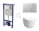 Zestaw WC podtynkowy SAT Infinitio pro do montażu podtynkowego z modułem, przyciskiem, matą wygłuszającą i deską sedesową soft Close