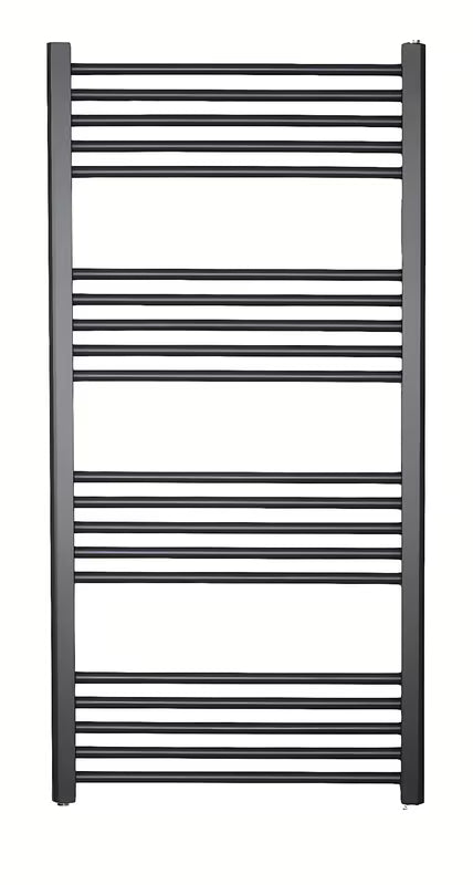Kombinowany grzejnik łazienkowy SAT KD 120x45 cm w kolorze czarny mat pro łazienki