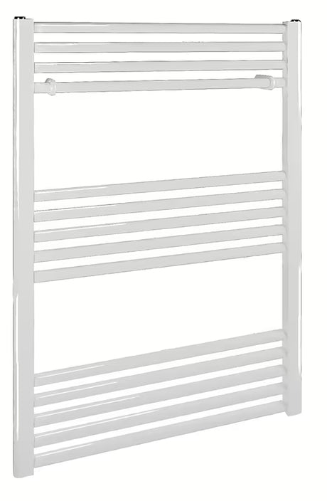 Biały kombinowany grzejnik łazienkowy SAT KD 80x45 cm z przyłączem bocznym