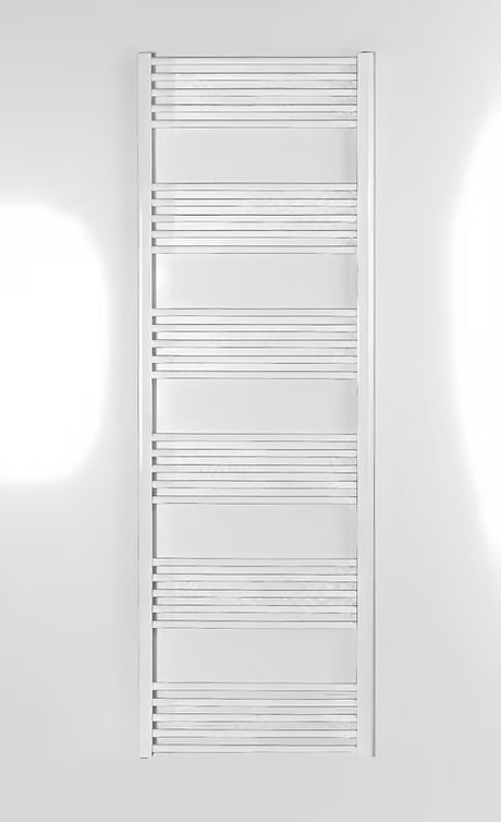 Biały kombinowany grzejnik łazienkowy SAT KD 180x60 cm z przyłączem bocznym do rozstaw.