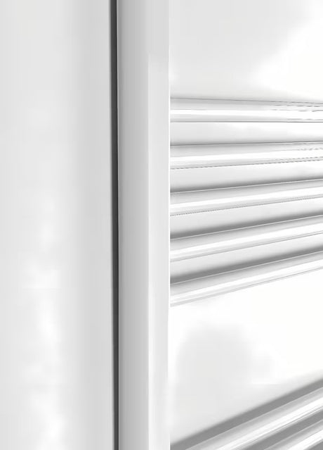 Biały kombinowany grzejnik łazienkowy SAT KD 180x60 cm z przyłączem bocznym do rozstaw.