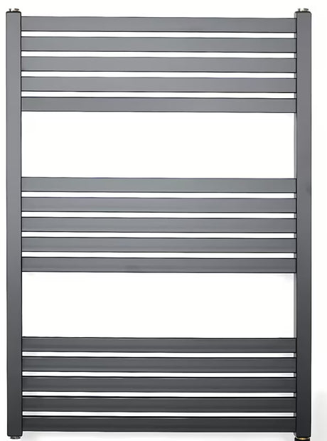 Kombinowany grzejnik łazienkowy SAT Kh 45x80 cm w kolorze czarny mat, z przyłączem bocznym do rozstaw.