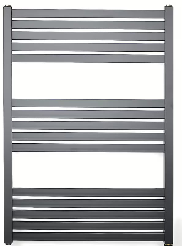 Kombinowany grzejnik łazienkowy SAT Kh 60x80 cm w kolorze czarny mat z podłączeniem bocznym na rozstaw.