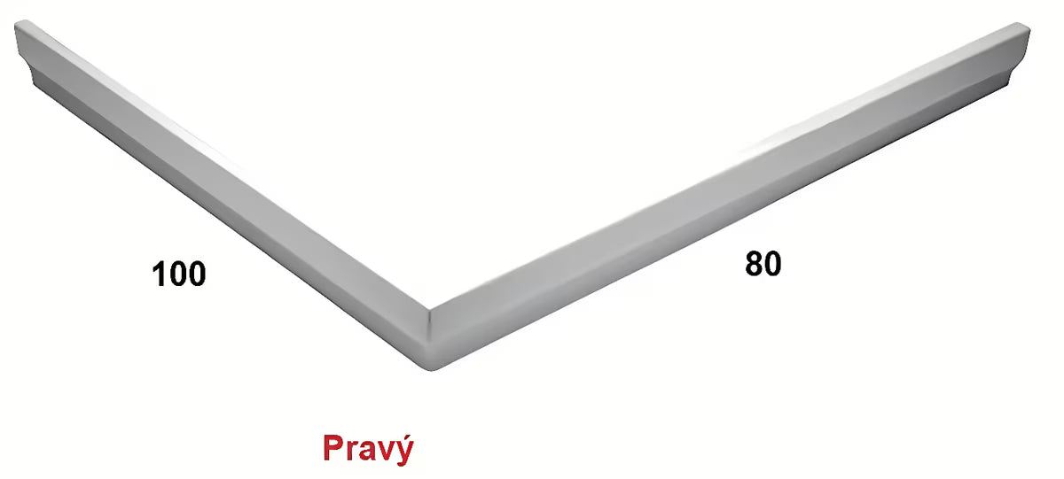 Biały prawy panel do brodzika SAT pro brodzika z lanego marmuru
