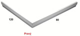 Prawy biały panel akrylowy do brodzika SAT Anima