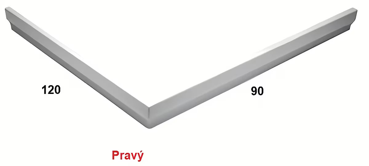 Biały panel akrylowy do brodzika SAT Limnew pro do zabudowy brodzika o wysokości 10 cm