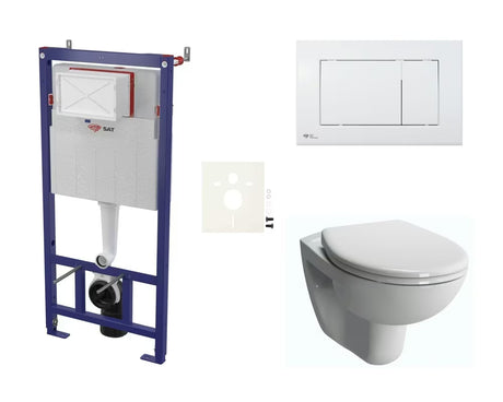 Zestaw WC podtynkowy vitra Normus pro do montażu podtynkowego z białą ceramiką i deską soft Close
