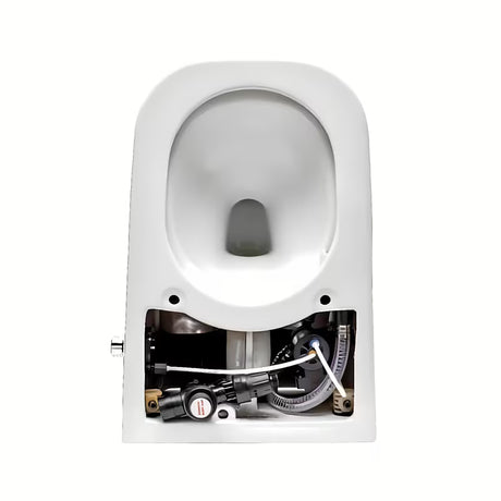 Miska WC Stojąca SAT optimflush w kolorze białym ze zintegrowanym zbiornikiem i technologią spłukiwania akumulacyjnego
