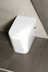 Miska WC Stojąca SAT optimflush w kolorze białym ze zintegrowanym zbiornikiem i technologią spłukiwania akumulacyjnego