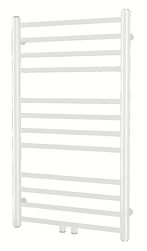 Biały kombinowany grzejnik łazienkowy SAT Paul 50x84 cm z podłączeniem środkowym