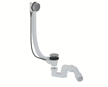 Chromowany automat wannowy SAT Project pro wanny z odpływem 52 mm i sterowaniem z przelewu