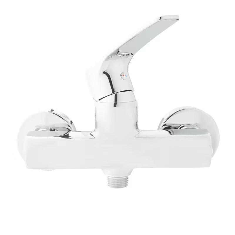 Jednouchwytowa ścienna bateria prysznicowa SAT Project w wykończeniu chrom bez zestawu prysznicowego.