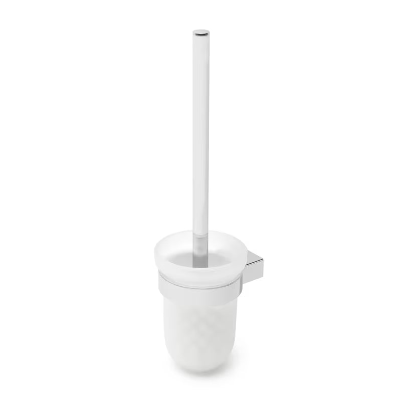 Ścienna SZCZOTKA do Wc SAT Project w chromie z mlecznym szkłem