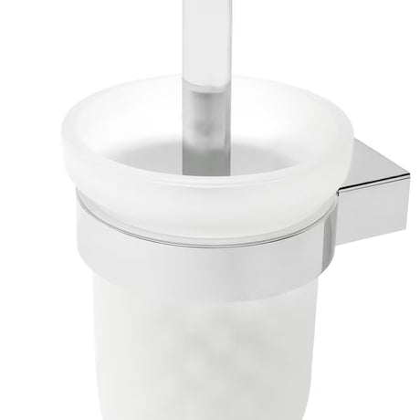 Ścienna SZCZOTKA do Wc SAT Project w chromie z mlecznym szkłem