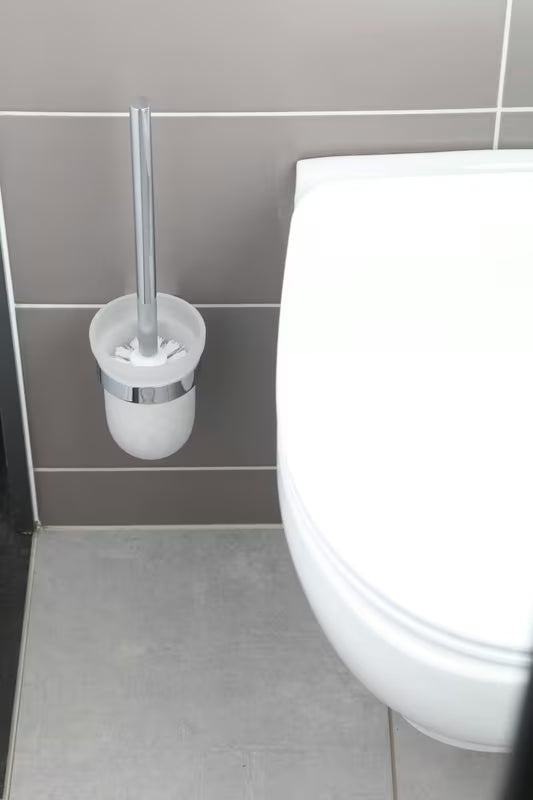 Ścienna SZCZOTKA do Wc SAT Project w chromie z mlecznym szkłem