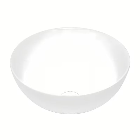 Okrągła biała ceramiczna umywalka nablatowa  SAT Project o szerokości 28 cm