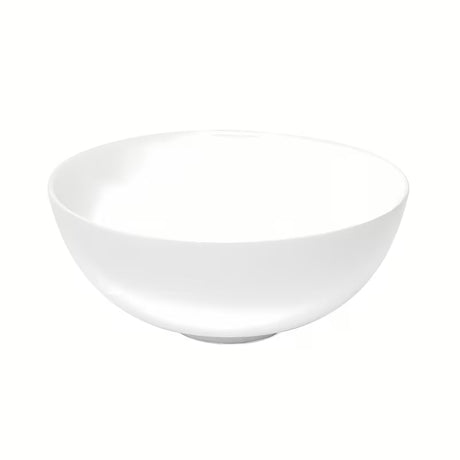 Okrągła biała ceramiczna umywalka nablatowa  SAT Project o szerokości 28 cm