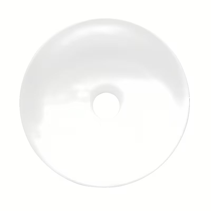Okrągła biała ceramiczna umywalka nablatowa  SAT Project o szerokości 28 cm