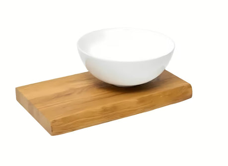 Okrągła biała ceramiczna umywalka nablatowa  SAT Project o szerokości 28 cm