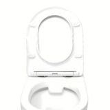 Miska WC Wisząca SAT Project w białym połysku z deską soft Close i z otwartym kołnierzem spłukującym