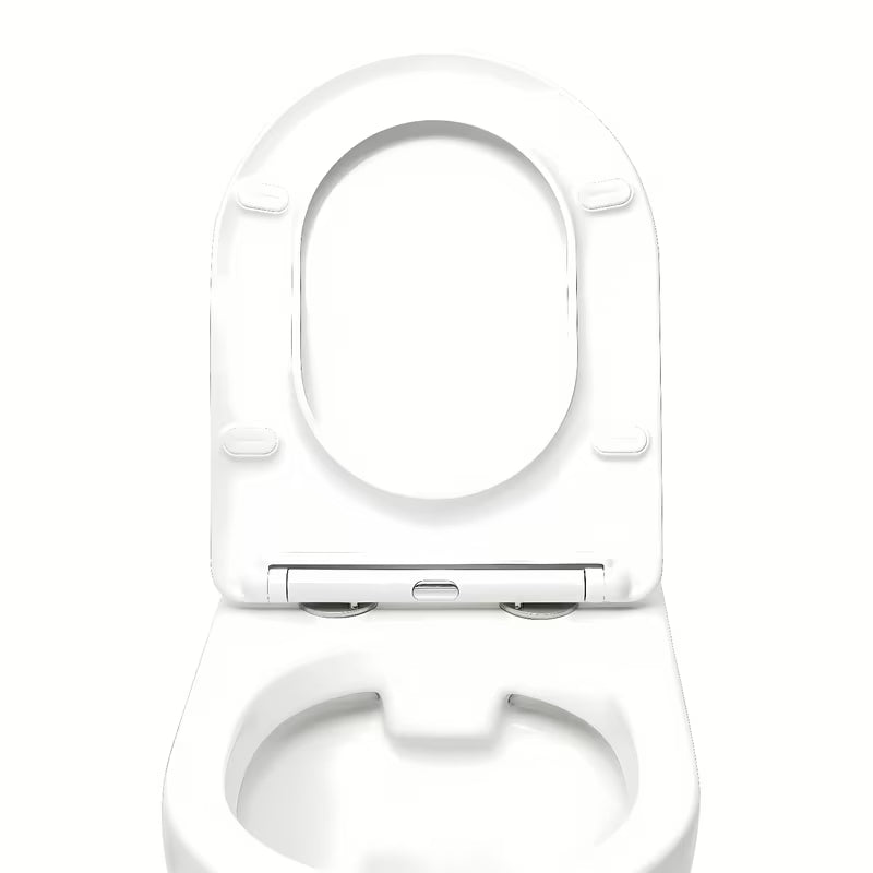 Miska WC Wisząca SAT Project w białym połysku z deską soft Close i z otwartym kołnierzem spłukującym