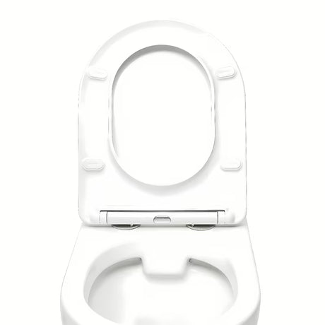 Miska WC Wisząca SAT Project w białym połysku z deską soft Close i z otwartym kołnierzem spłukującym