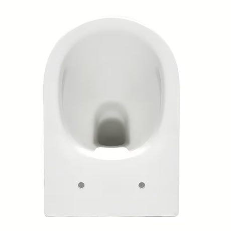 Miska WC Wisząca SAT Project w białym połysku z deską soft Close i z otwartym kołnierzem spłukującym