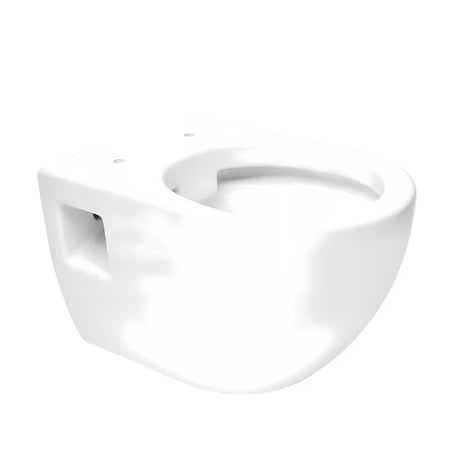 Miska WC Wisząca SAT Project w białym połysku z deską soft Close i z otwartym kołnierzem spłukującym
