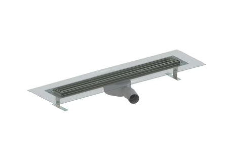 Stalowy nierdzewny odpływ liniowy SAT Project 85 cm z dwustronnym rusztem pro pełne wykończenie lub pod płytkę