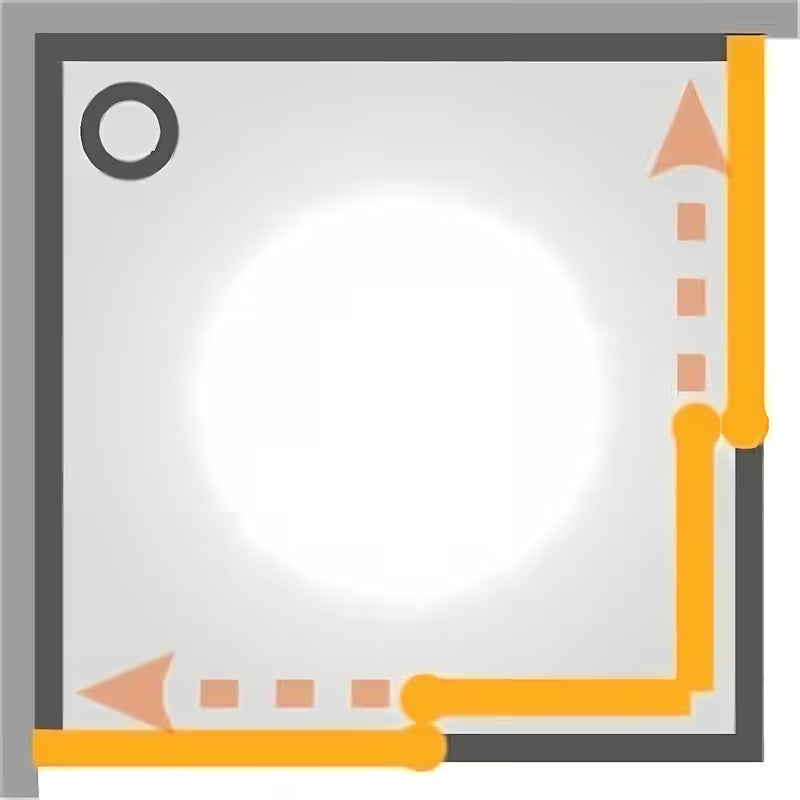 Kwadratowa kabina prysznicowa SAT Project 90x90 cm z brodzikiem w błyszczącym chromie i z nieprzezroczystym szkłem Chinchilla.