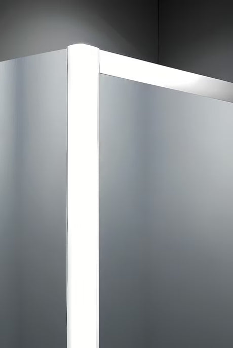 Kabina prysznicowa półokrągła SAT Project 90x90 cm z białymi profilami i nieprzezroczystym szkłem Chinchilla.