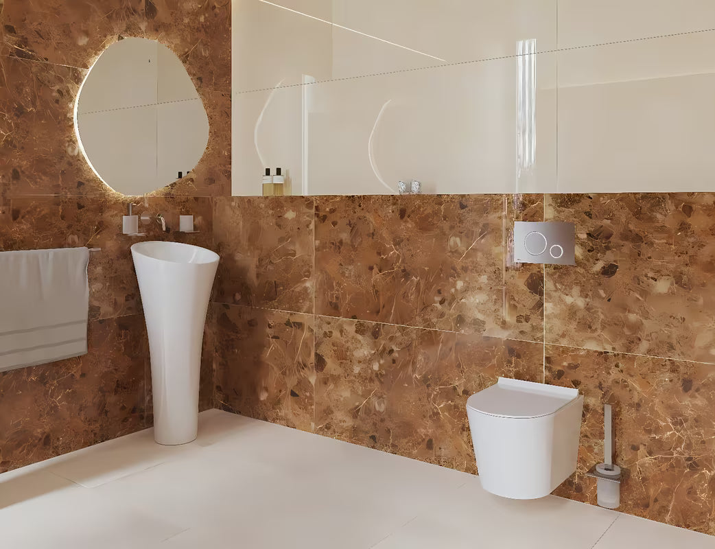 Asymetryczne lustro łazienkowe lustro SAT Purity 80x80 cm z OŚWIETLENIEM led z czujnikiem dotykowym