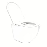 Biała miska WC wisząca SAT z technologią Rimless bez układu spłukującego i deską z soft Close